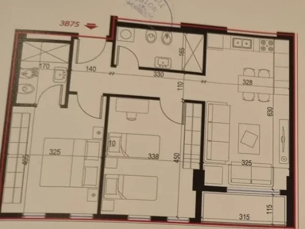 Tirane, shes apartament 2+1 Kati 7, 91 m² 98.000 € (Autostrada Tirane- Durres)