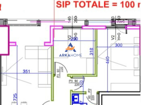 Tirane, shitet apartament 2+1+Ballkon Kati 6, 100 m²