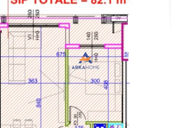 Tirane, shitet apartament 1+1+Ballkon Kati 6, 81 m²