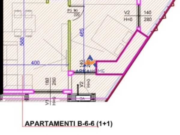 Tirane, shitet apartament 1+1+Ballkon Kati 6, 84 m²