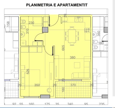 Tirane, shitet apartament 1+1 Kati 3, 77 m² 95.625 € (paskuqan)