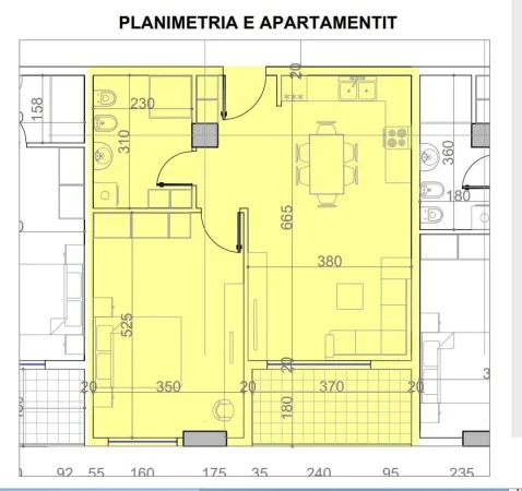 Tirane, shitet apartament 1+1 Kati 3, 77 m² 95.625 € (paskuqan)