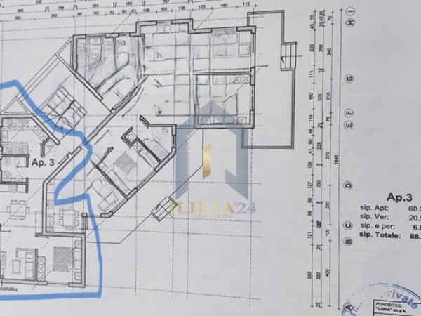 Durres, shes apartament 2+1+Ballkon Kati 1, 88 m² 215.000 € (Vala Mar residenca Lura 1)