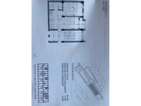 Durres, shitet apartament 1+1 Kati 3, 60 m² 119.480 € (Gjiri i Lalezit)