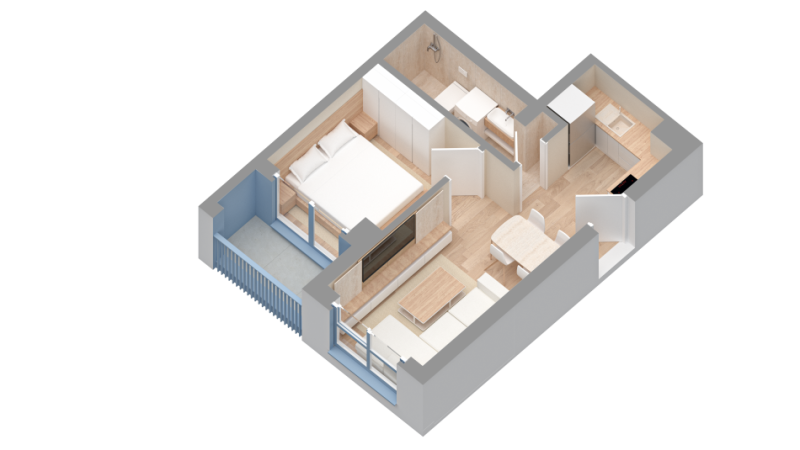 Tirane, shitet apartament 1+1 Kati 1, 48 m² 72.000 € (rruga dalip topi)