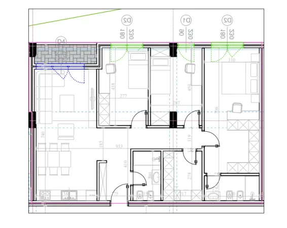 Tirane, shes apartament 3+1+Ballkon Kati 6, 141 m² 226.000 € (Rezidenca Kodra e Diellit 2)