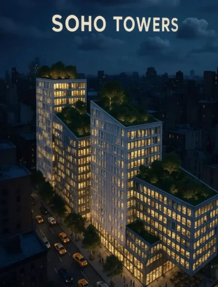 Tirane, shes apartament 1+1+Ballkon Kati 4, 81 m² 196.000 € (Soho Towers)