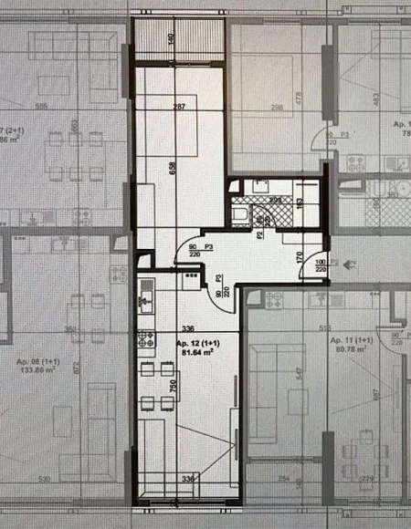 Tirane, shes apartament 1+1+Ballkon Kati 4, 81 m² 196.000 € (Soho Towers)
