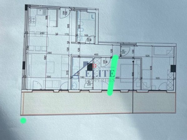 Tirane, shitet apartament 2+1+Ballkon Kati 9, 122 m² 189.565 € (Rruga Dritan Hoxha)