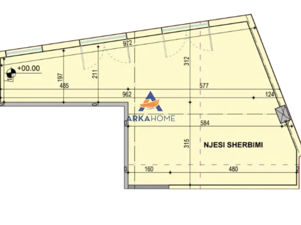 Tirane, jepet me qera ambjent biznesi Kati 0, 55 m² 600 € 