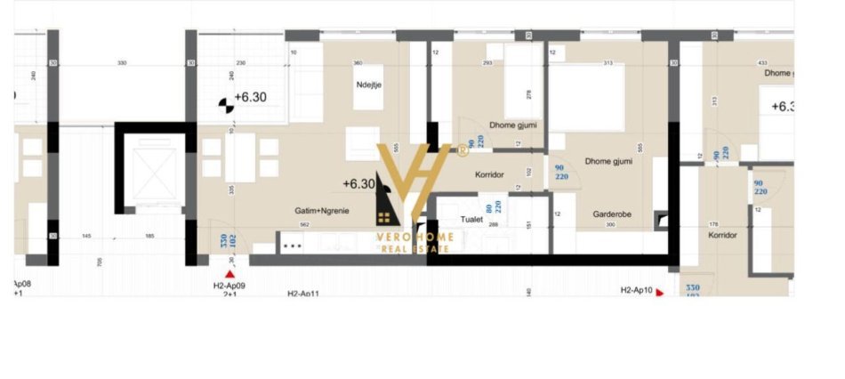 Durres, shitet apartament 2+1+Ballkon Kati 2, 87 m² 193.500 € (GJIRI I LALZIT)