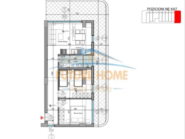 Durres, shitet apartament 2+1+Ballkon Kati 4, 123 m² 235.000 € (GJIRI I LALZIT)