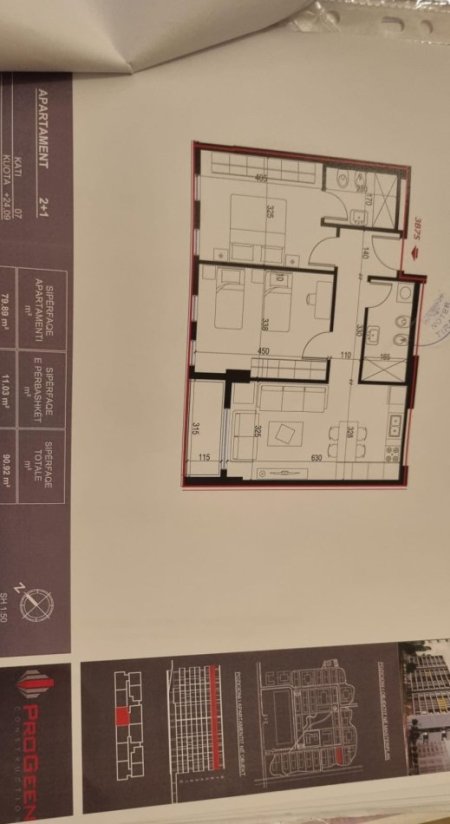 Tirane, shes apartament 2+1+Ballkon Kati 7, 91 m² 98.000 € (Autostrada TR-DR)