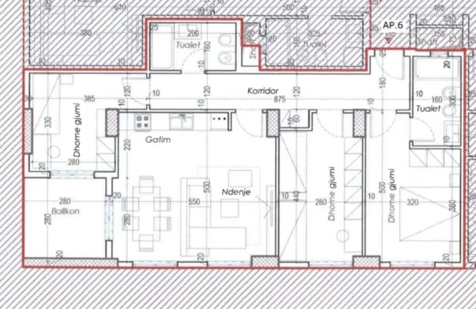 Tirane, shitet apartament 3+1+2+Ballkon , 120 m² 210.000 € (Rruga Besa)