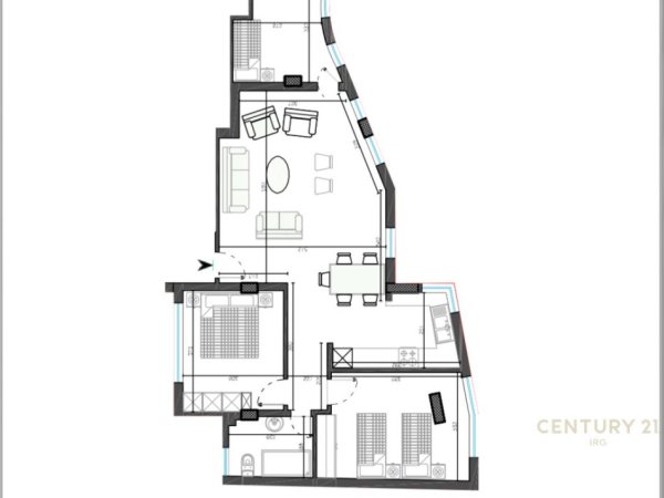 Tirane, shitet apartament 3+1 Kati 5, 108 m² 270.000 € (Qender)