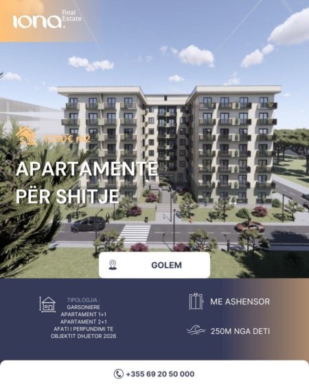 Golem, shitet apartament 1+1 , 59 m² 70.240 € 