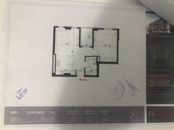 Tirane, shitet apartament 1+1 Kati 5, 71 m² 76.000 € 