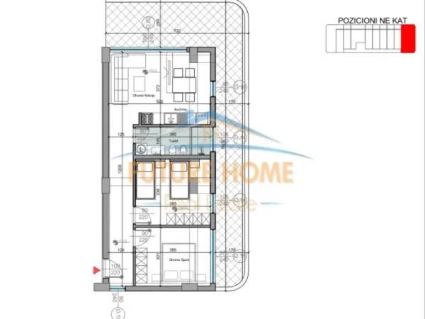 Gjiri Lalezit | Hamallaj, shitet apartament 2+1 Kati 4, 123 m² 235.000 € (Gjiri i Lalezit)