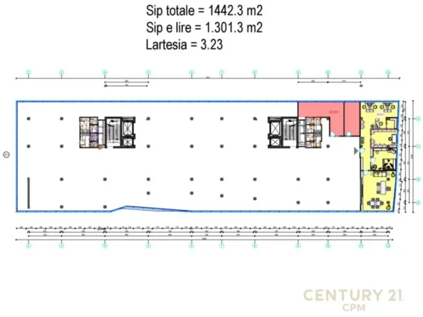 Tirane, jepet me qera ambjent biznesi Kati 2, 1.550 m² 