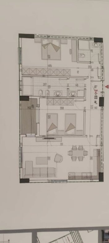 Tirane, shitet apartament 2+1 Kati 4, 105 m² 95.000 € (Pranë Bashkisë Kamëz, Tiranë.)