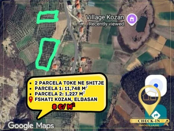 Elbasan, shitet toke bujqesore , 12.975 m² 104.000 € (Fshati Kozan, Elbasan)