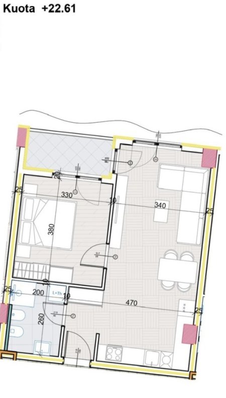 Tirane, shitet apartament 1+1 Kati 7, 70 m² (Paskuqan, Pranë Parkut Fundor te Bulevardit të Ri, Tiranë)