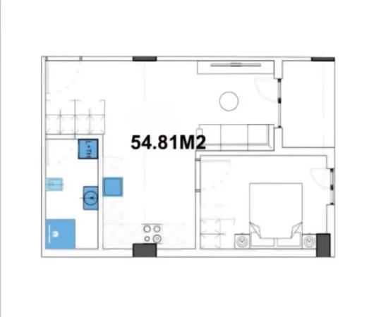 Mali Robit, shes apartament 1+1+Ballkon Kati 4, 62 m² 75.500 € (Mali i Robit)