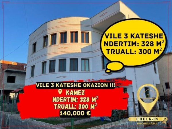 Tirane, shitet Vile 3 Katshe, 328 m² 140.000 Euro (Kamez)