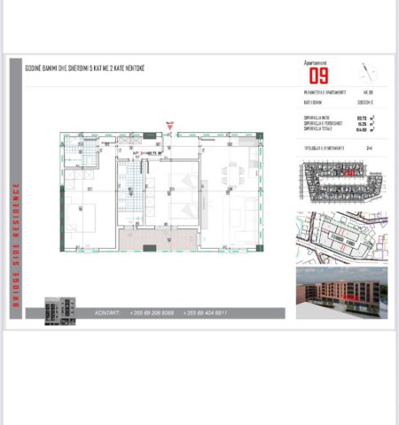 Tirane, shitet apartament 2+1 Kati 2, 105 m²