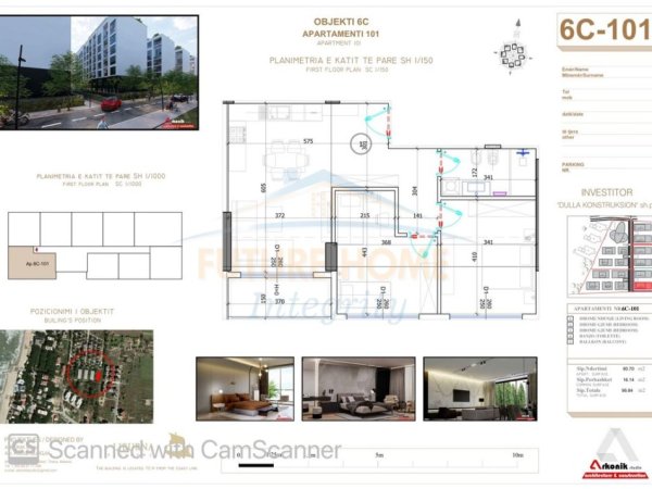 Durres, shitet apartament 2+1 Kati 1, 96 m² 116.200 € (Residenca Liburna, Golem.)