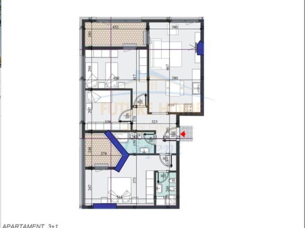 Tirane, shitet apartament 3+1+Ballkon Kati 4, 140 m² 245.700 € (Rruga Dritan Hoxha)