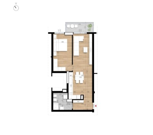 Shitet,Apartament 1+1,Rezidenca Turdiu, Ish Fusha e Aviacionit, Tiranë - 128,000€ | 79.14 m²