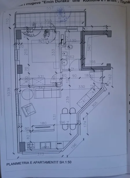 Tirane, jepet me qera zyre Kati 7, 67 m² 700 € (STADIUMI DINAMO)