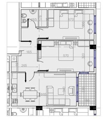 Tirane, shitet apartament 2+1 Kati 8, 96 m² 125.000 € (Residenca Platinum 1)