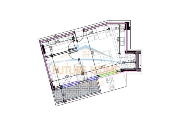 Tirane, shitet apartament 1+1+Ballkon Kati 6, 70 m² 114.500 € (Kodra e Diellit)