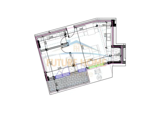 Tirane, shitet apartament 1+1+Ballkon Kati 6, 70 m² 114.500 € (Kodra e Diellit)