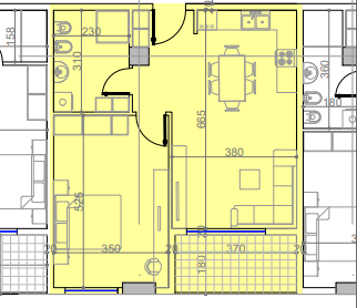 Tirane, shitet apartament 1+1+Ballkon Kati 8, 76 m² 95.625 € (Color Splash Residence, Paskuqan)