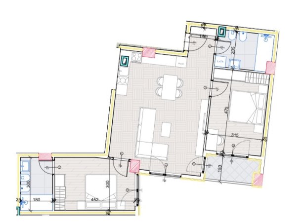 Tirane, shitet apartament 2+1 Kati 7, 111 m² 121.990 € (Aluna Residence)
