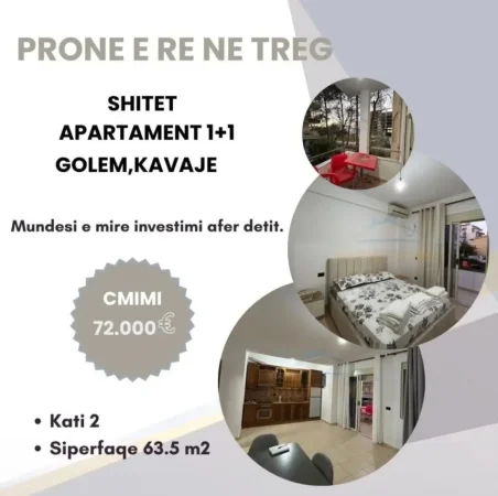 Durres, shitet apartament 1+1+Ballkon , 