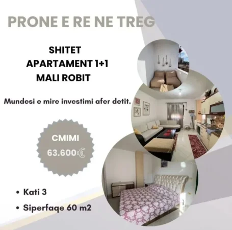 Durres, shitet apartament 1+1+Ballkon , 