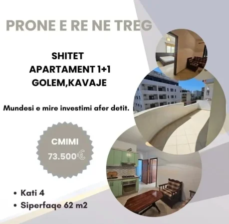 Durres, shitet apartament 1+1+Ballkon , 