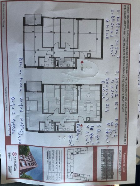 Tirane, shitet apartament 3+1+Ballkon Kati 4, 120 m² (Rruga 5 maji)