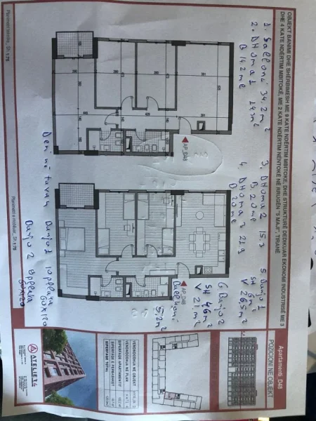 Tirane, shitet apartament 3+1+Ballkon Kati 4, 120 m² (Rruga 5 maji)