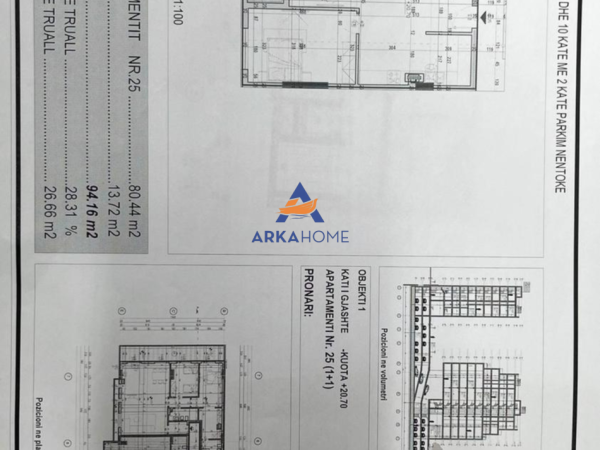 Tirane, shitet apartament 1+1+Ballkon Kati 6, 94 m² 150.656 € 