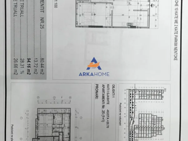 Tirane, shitet apartament 1+1+Ballkon Kati 6, 94 m² 150.656 € 