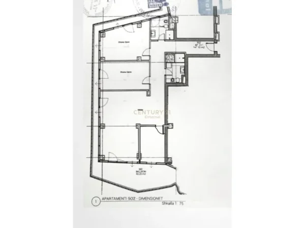 Tirane, shes apartament 3+1+Aneks+Ballkon Kati 5, 223 m² (TIRANA'S ROCK)