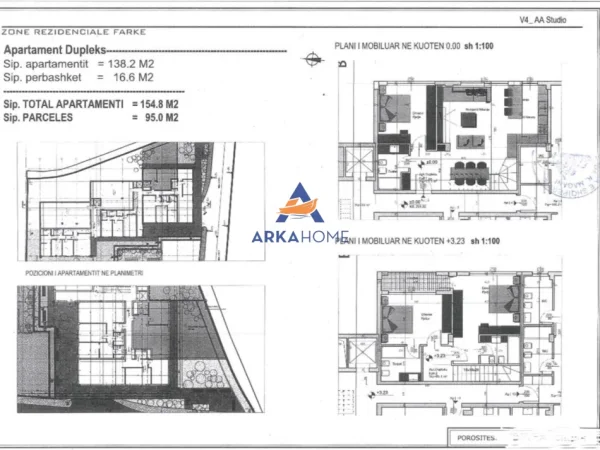 Tirane, shitet apartament 3+1+Ballkon Kati 0, 162 m² 270.770 € 