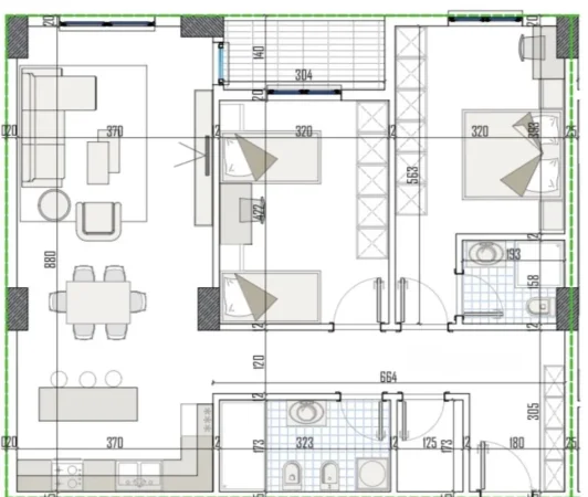 Tirane, shitet apartament 2+1 Kati 6, 113 m² 107.226 € (Apollo Residence)