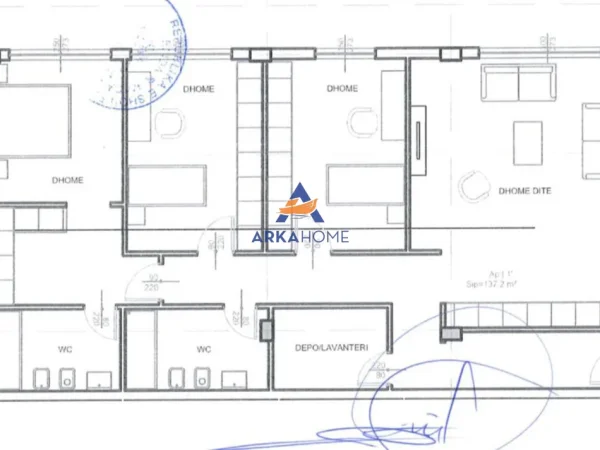 Tirane, shitet apartament 3+1 Kati 0, 152 m² 190.975 € 