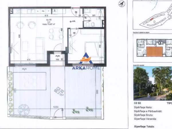 Tirane, shitet apartament 1+1 Kati 0, 86 m² 154.980 € 